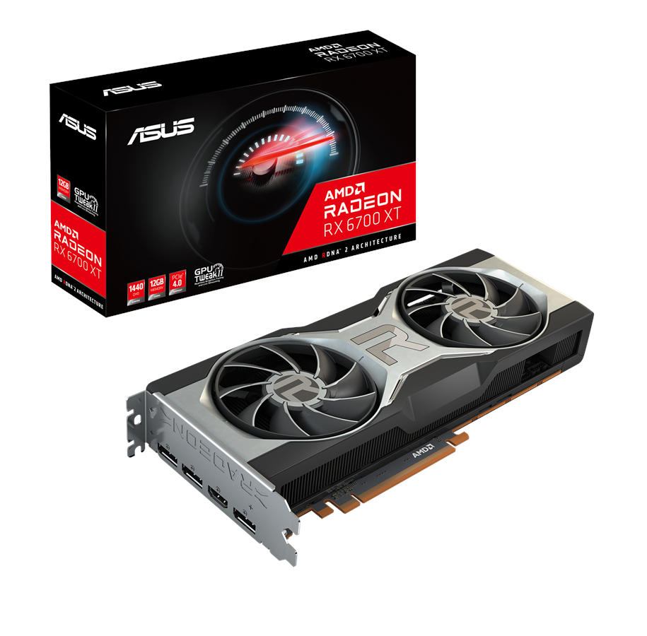 Karta graficzna - ASUS Radeon RX 6700 XT AMD Reference - 12GB GDDR6 RAM - Karta graficzna - 90YV0GR0-U0NA00