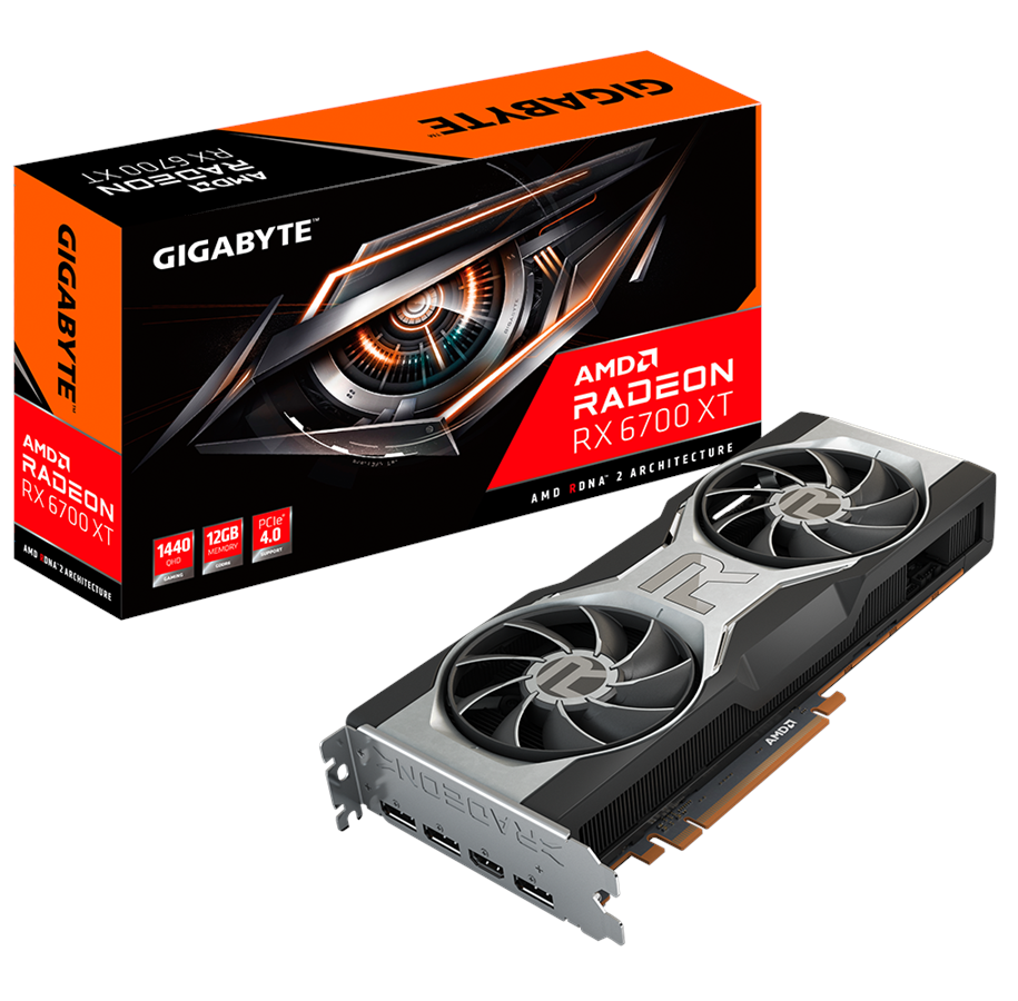 Karta graficzna - GIGABYTE Radeon RX 6700 XT AMD Reference - 12GB GDDR6 RAM - Karta graficzna - GV-R67XT-12GD-B