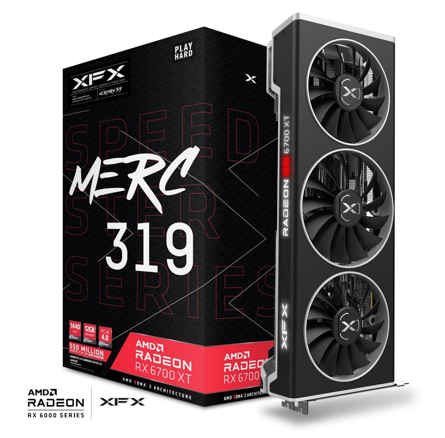 Karta graficzna - XFX Radeon RX 6700 XT MERC 319 Black - 12GB GDDR6 RAM - Karta graficzna - RX-67XTYTBDP