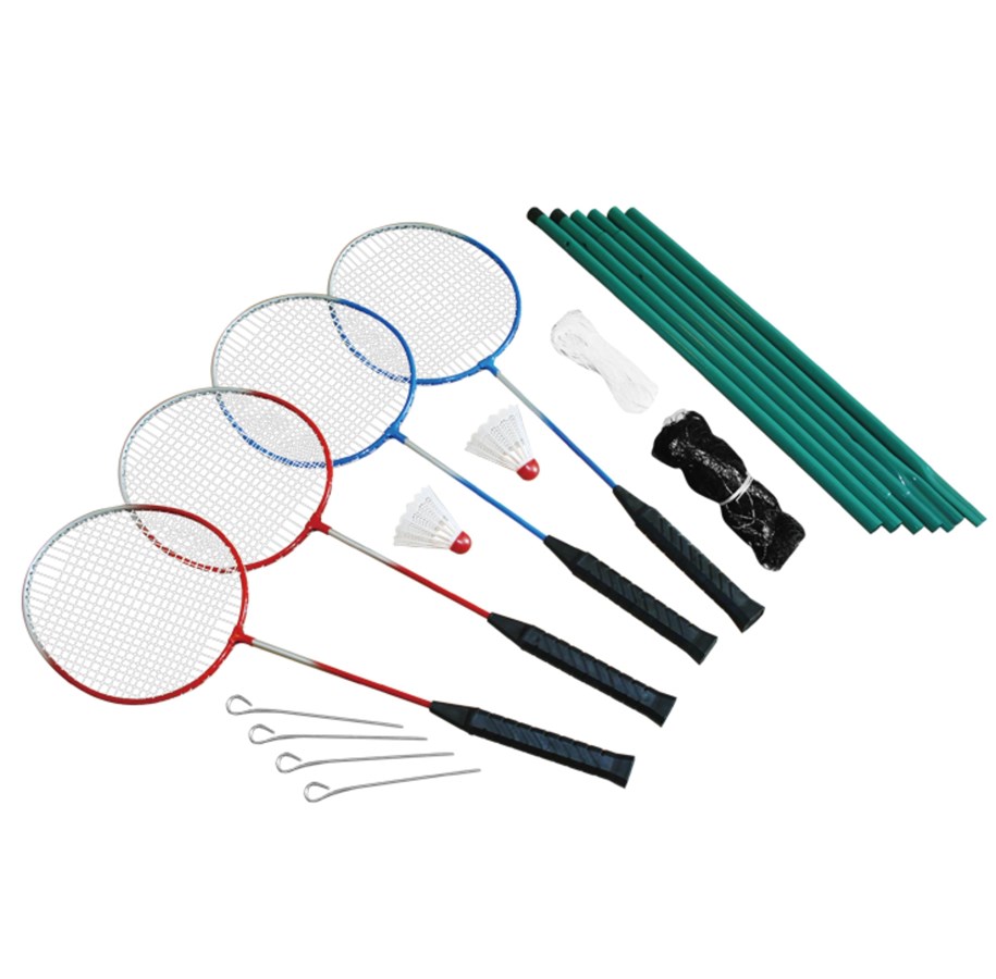Zabawy w ogrodzie - Badminton 4 players Set With Net - 302242