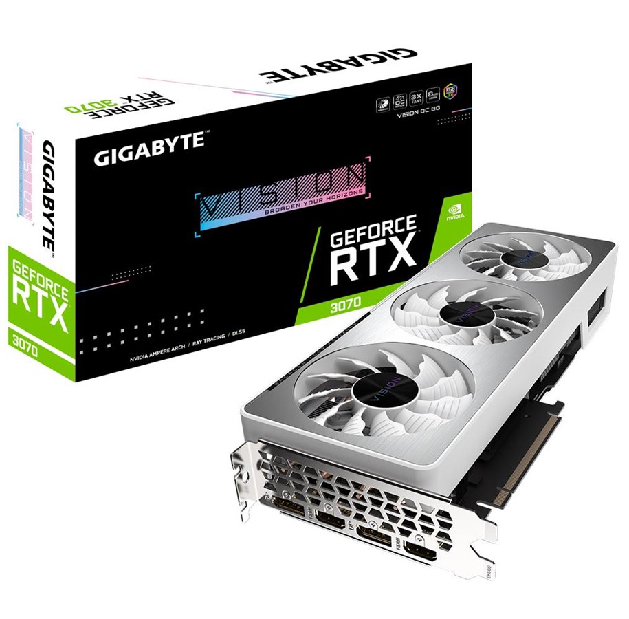 Karta graficzna - GIGABYTE GeForce RTX 3070 VISION OC LHR - 8GB GDDR6 RAM - Karta graficzna - GV-N3070VISION OC-8GD 2.0