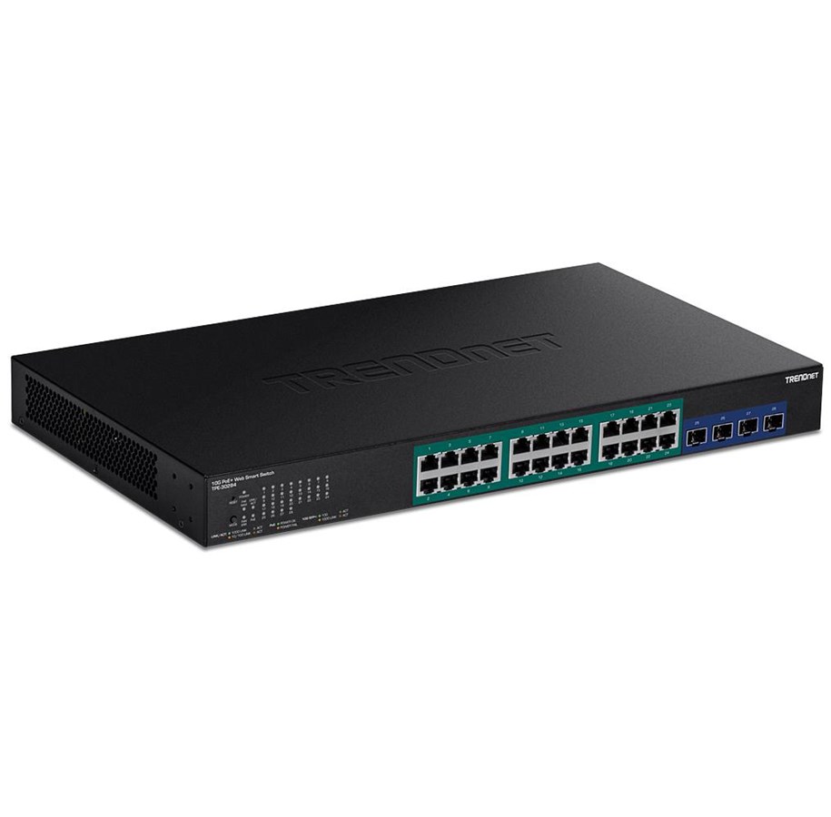 Switch - TRENDnet TPE-30284 28-Port Gigabit Web Smart PoE+ Switch - TPE-30284