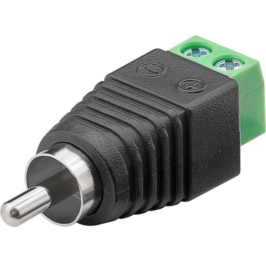 Kabel wyswietlacza - Pro Terminal Block 2-pin > RCA male (10pcs) - 4040849767401