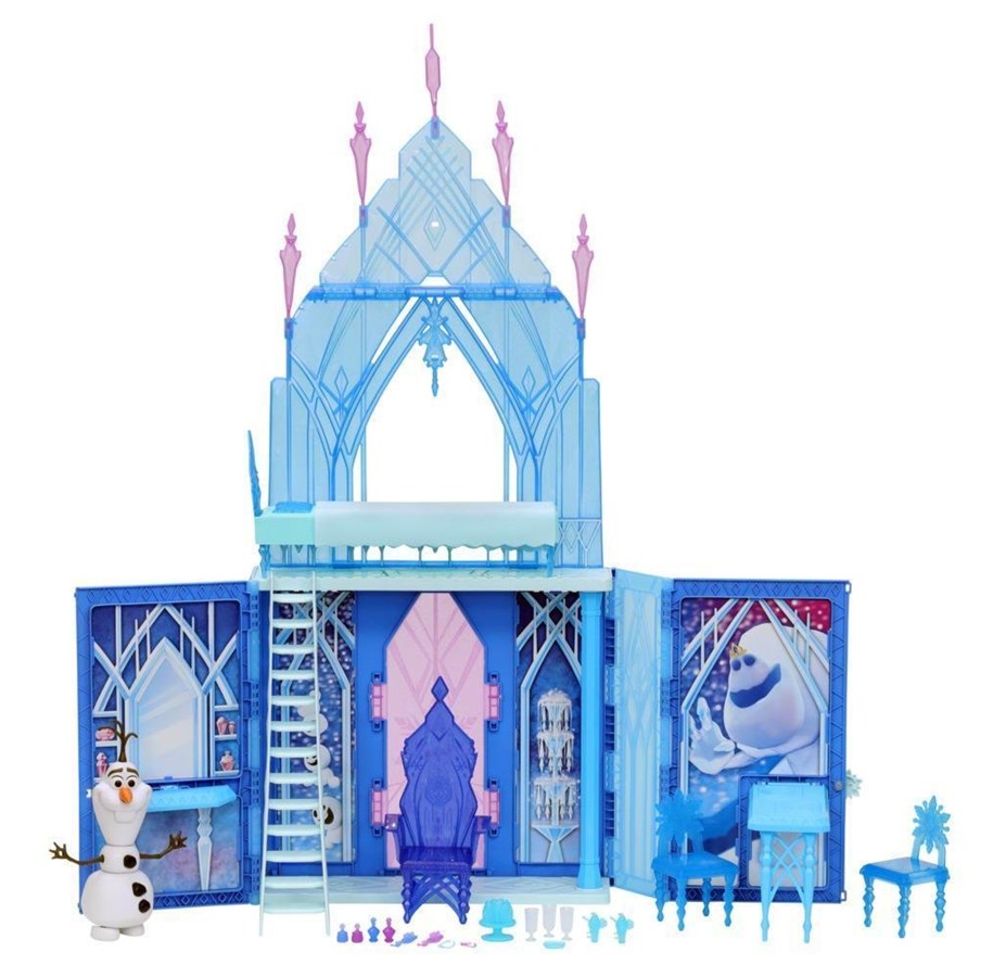 Zestawy do zabawy - Hasbro Disney Frozen Pałac lodowy Elsy Fold And Go - F18195L0