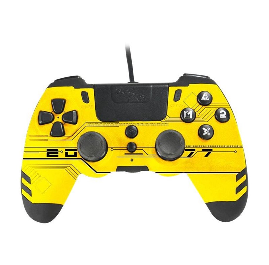 Akcesoria dla graczy - Steelplay Metaltech Controller Yellow PS4 - Wired Controller - Sony PlayStation 4 - JVAPS400188