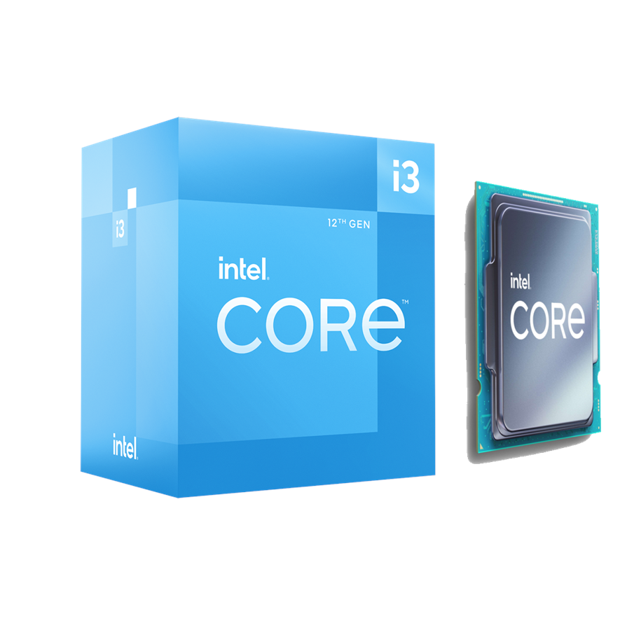 Procesor - Intel Core i3-12100 Alder Lake Procesor - 4 rdzeni - 3.3 GHz - Intel LGA1700 - Intel Boxed (z chłodzeniem) - BX8071512100