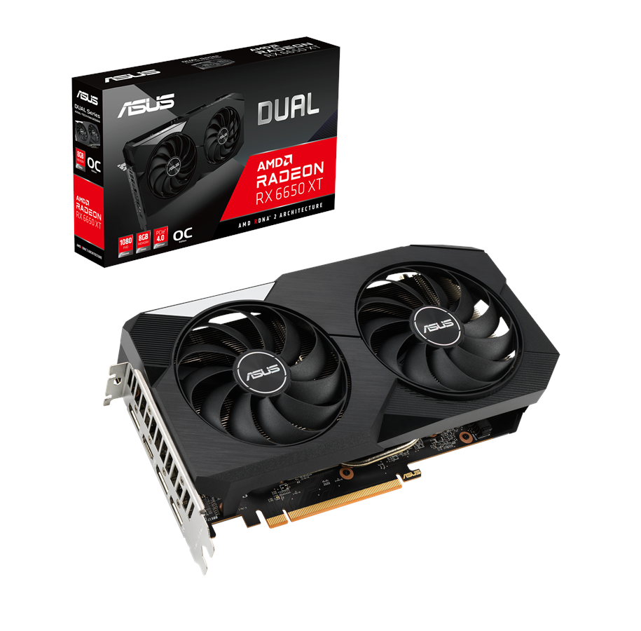 Karta graficzna - ASUS Radeon RX 6650 XT DUAL OC - 8GB GDDR6 RAM - Karta graficzna - 90YV0HL0-M0NA00