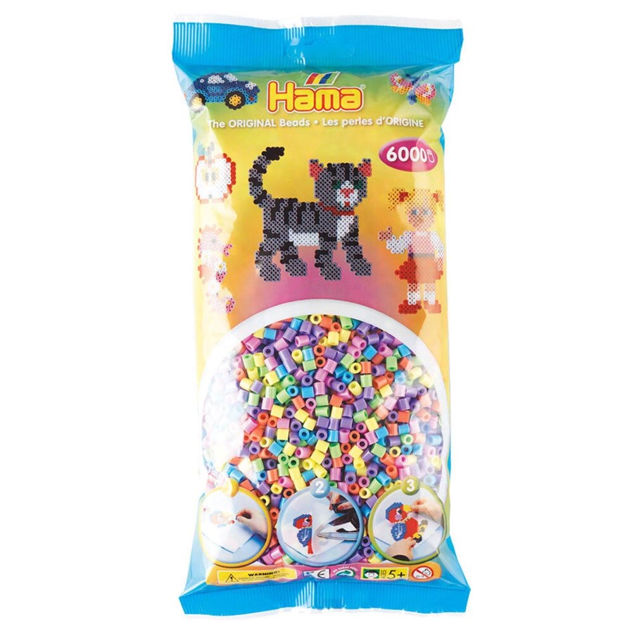 Kreatywne gry - Hama Iron On Beads Pastel Mix 6000pcs. - 205-50