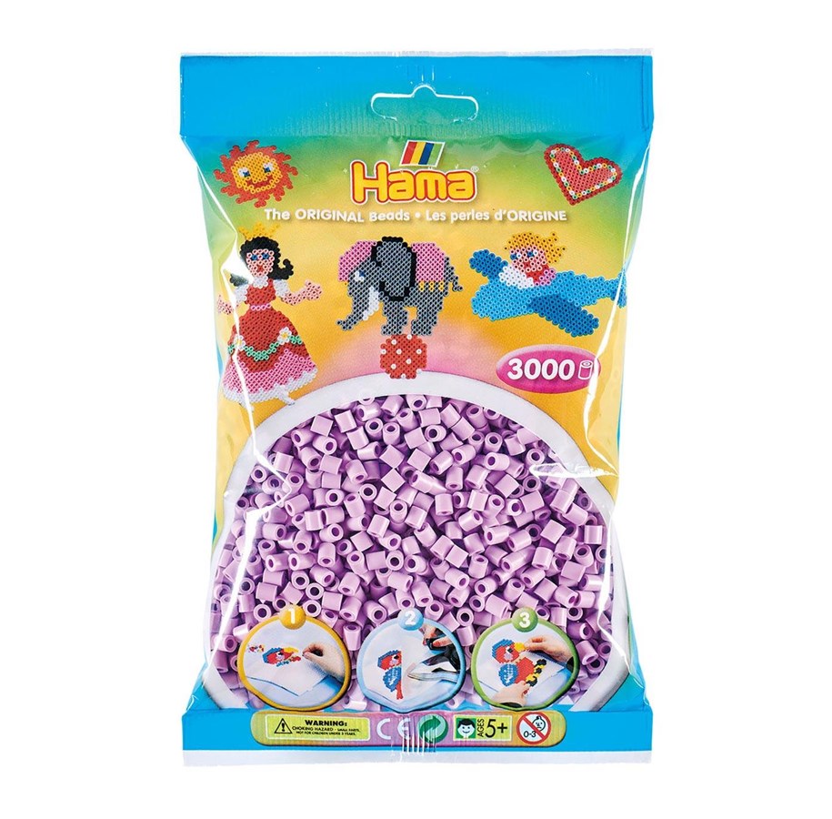Kreatywne gry - Hama Beads - Pastel Purple 3000 pcs - 201-96