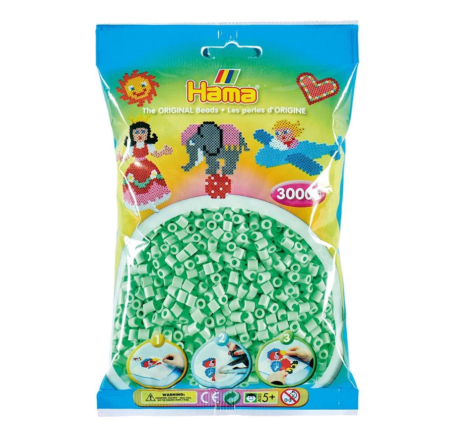 Kreatywne gry - Hama Beads - Pastel Mint 3000 pcs - 201-98