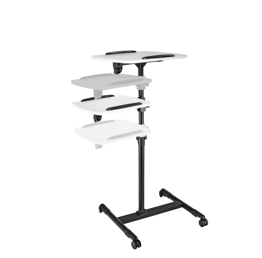 Hama Table De Projection à 2 Niveaux Réglable En Hauteur 77510 – Support Vidéo-projecteur Stable Avec Roulettes