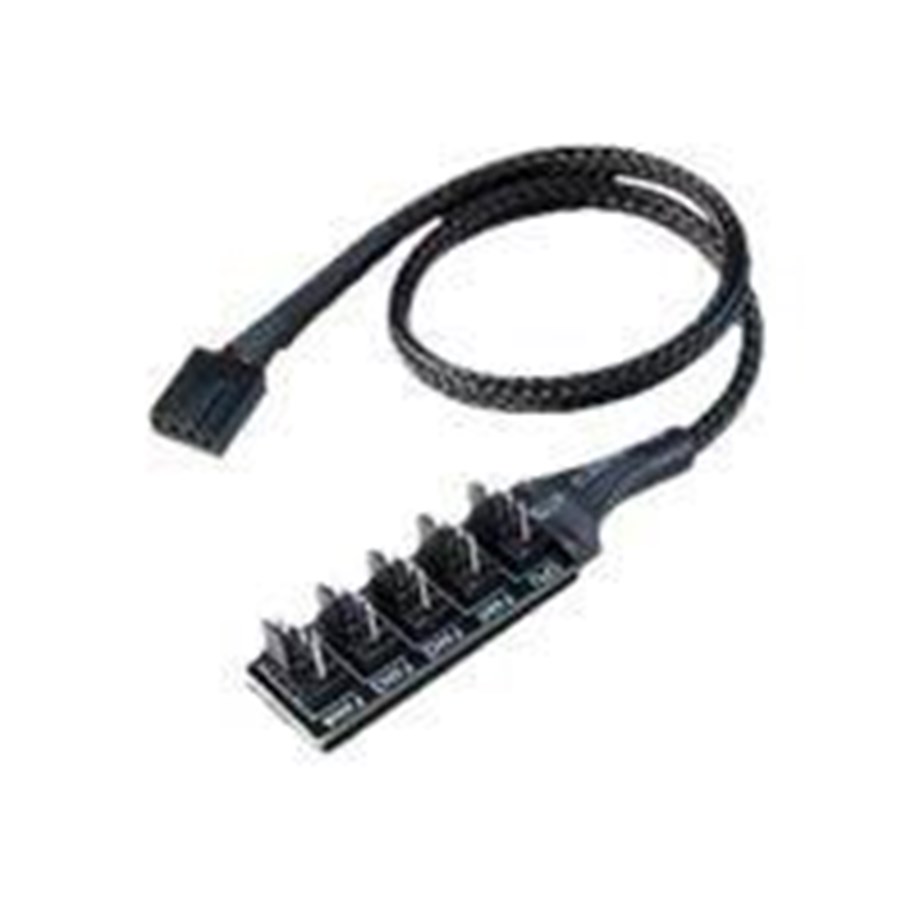 Kabel zasilajacy (zewnetrzny) - Akasa FLEXA FP5H - fan power splitter - 4 pin PWM to 4 pin PWM - 30 cm - AK-CBFA08-30BK