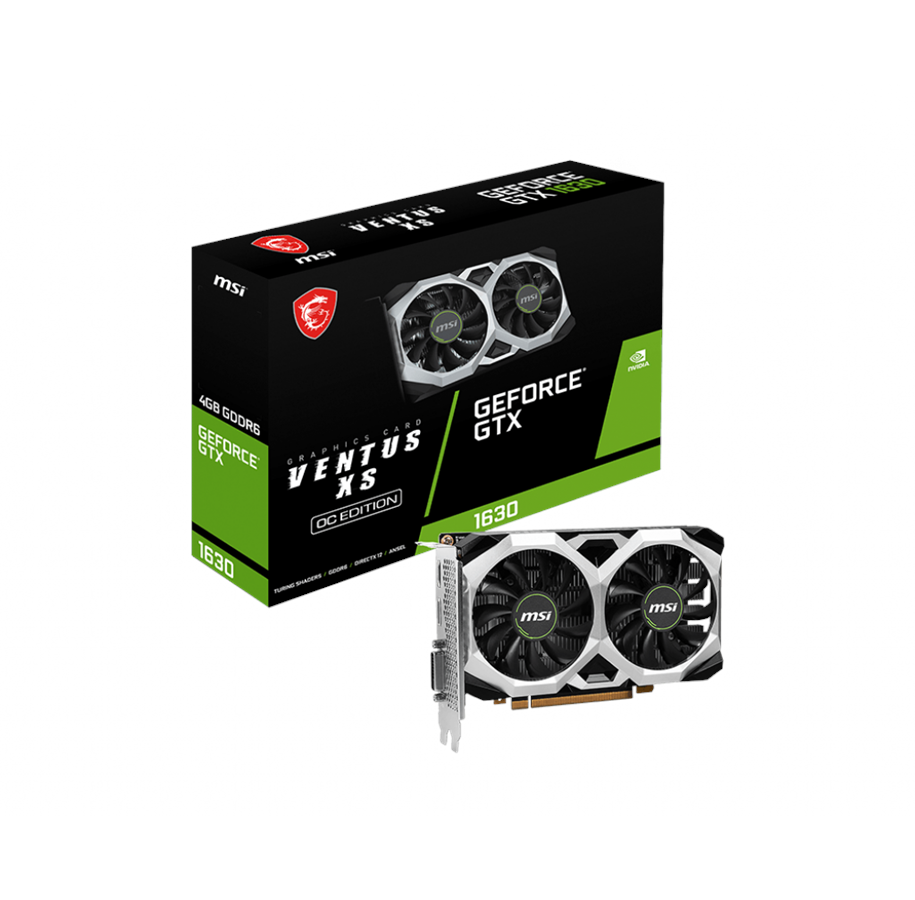 Karta graficzna - MSI GeForce GTX 1630 VENTUS XS OC - 4GB GDDR6 RAM - Karta graficzna - GTX 1630 VENTUS XS 4G OC