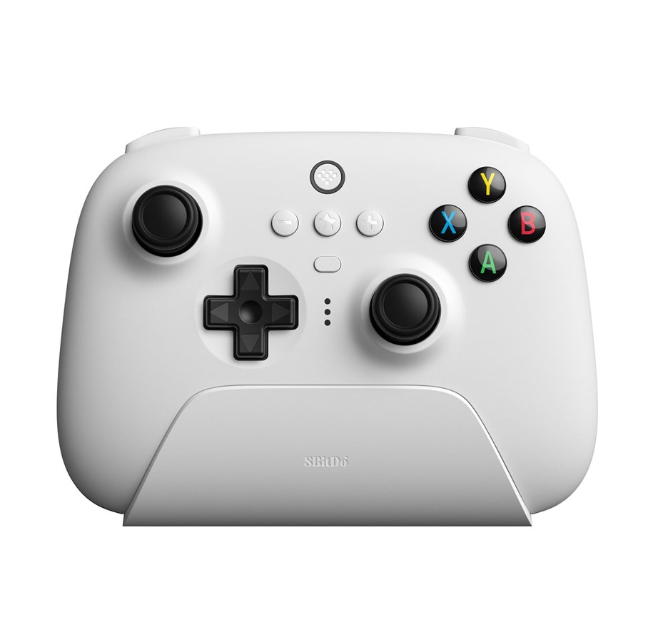 Akcesoria dla graczy - 8BitDo Ultimate 2.4G Wireless Controller w/ Charging Dock - White - Wireless - Android - RET00313