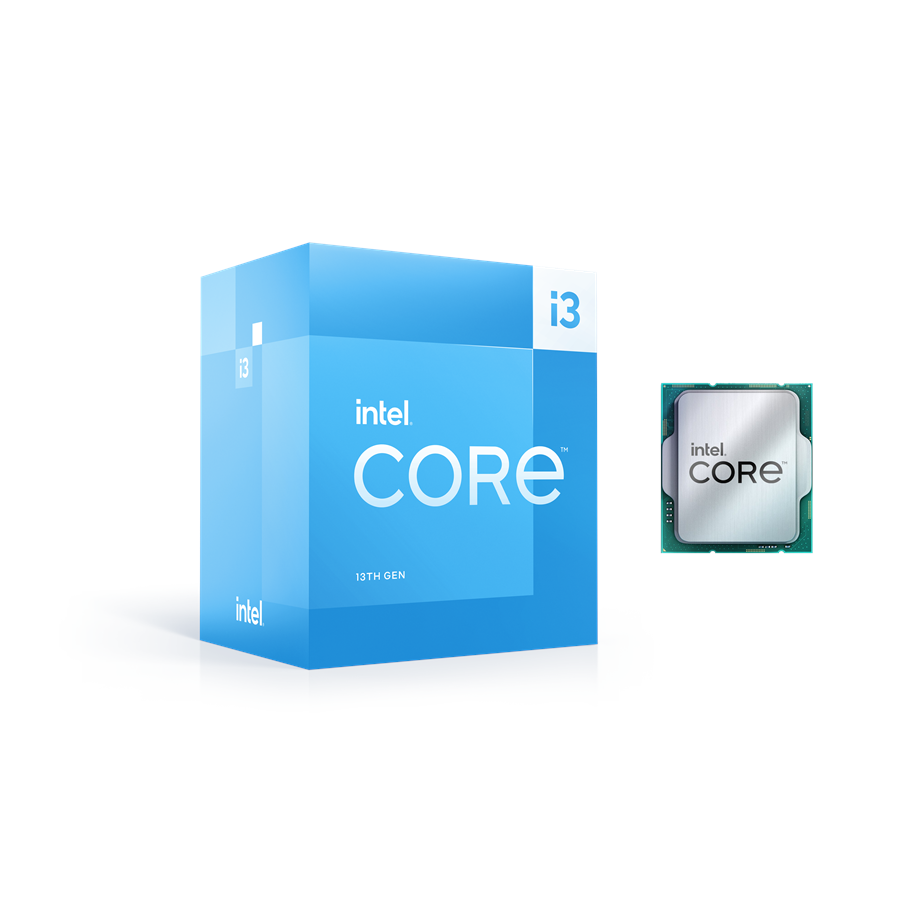 Procesor - Intel Core i3-13100 Raptor Lake Procesor - 4 rdzeni - 3.4 GHz - Intel LGA1700 - Intel Boxed (z chłodzeniem) - BX8071513100