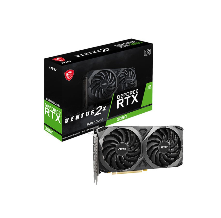Karta graficzna - MSI GeForce RTX 3060 VENTUS 2X OC - 8GB GDDR6 RAM - Karta graficzna - RTX 3060 VENTUS 2X 8G OC