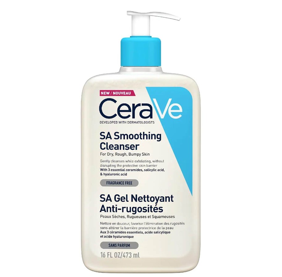 Pielegnacja twarzy - CeraVe SA Smoothing Cleanser 473ml - Dry Rough Bumpy Skin - 3337875795456
