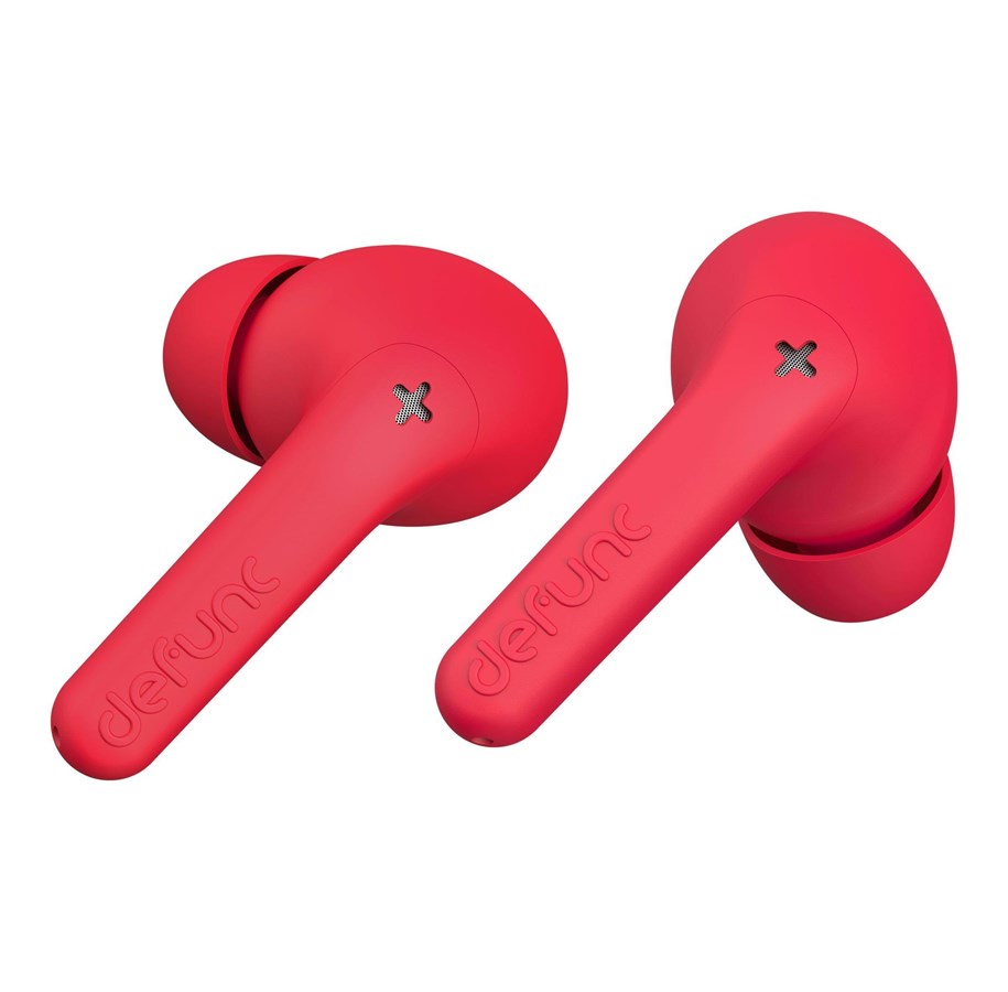 Sluchawki, zestaw sluchawkowy - defunc TRUE AUDIO Wireless BT Earbuds Red - D4323