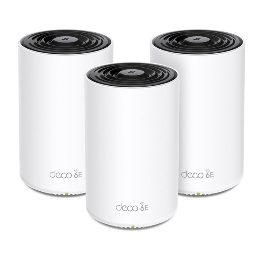 Router - TP-Link Deco XE75 Pro AXE5400 Tri-Band Mesh WiFi 6E System (3-Pack) - Mesh router 802.11a/b/g/n/ac/ax (Wi-Fi 6E) - DECO XE75 PRO(3-PACK)