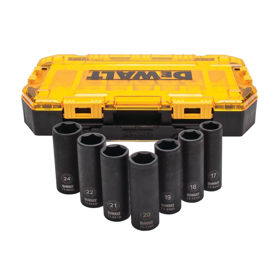 Skrzynki narzedziowe i systemy przechowywania - Dewalt Deep Impact Metric Socket Set DWMT74737-0 - DWMT74737-0