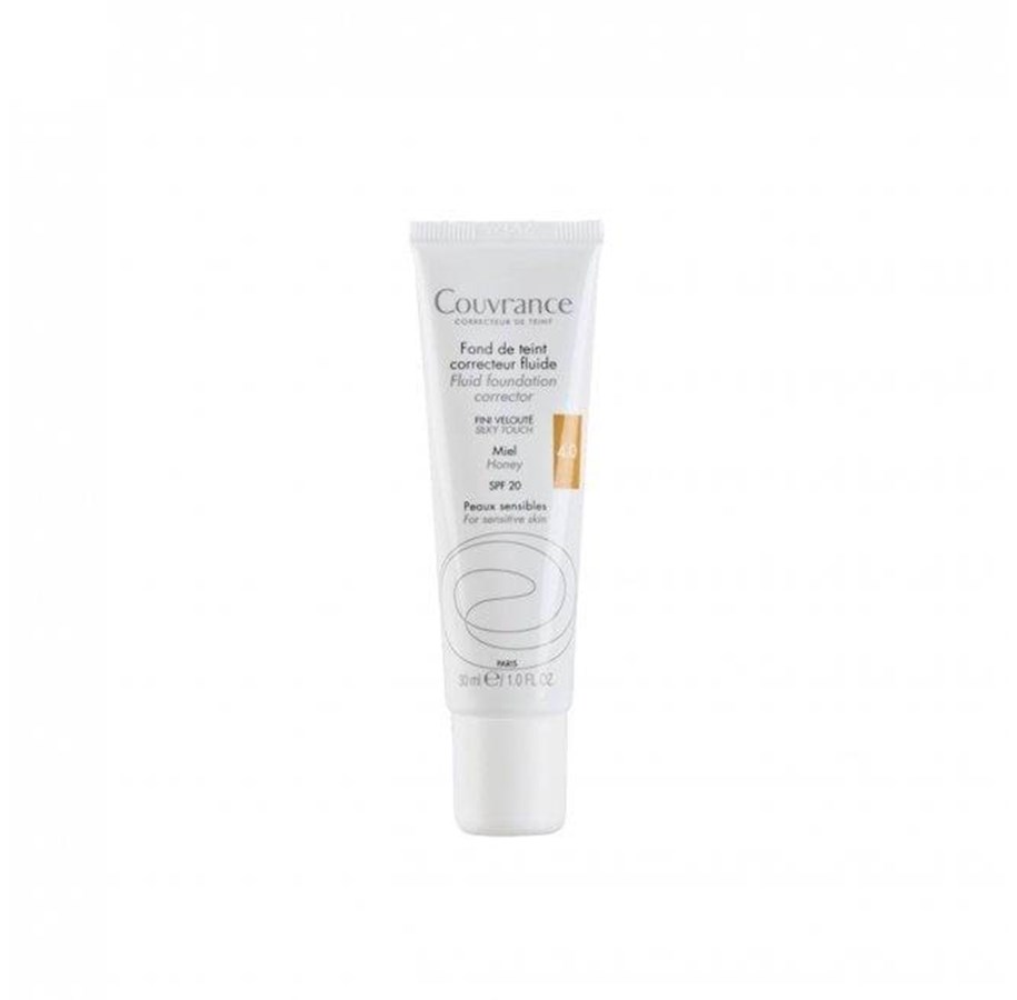 Makijaz - Avène Couvrance Fluid Foundation Corrector SPF20 4.0 Honey 30 ml - 3282770100556