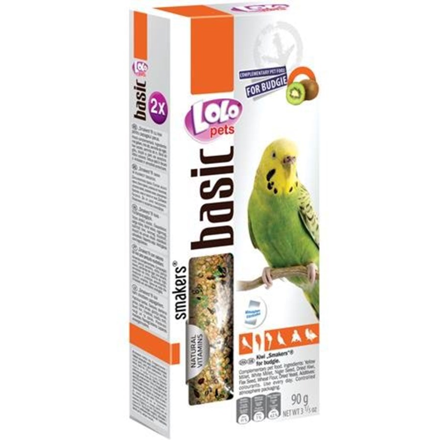 Food, Snacks & Vitamins - Lolo Pets 2xseed sticks budgie w.kiwi - FF72111