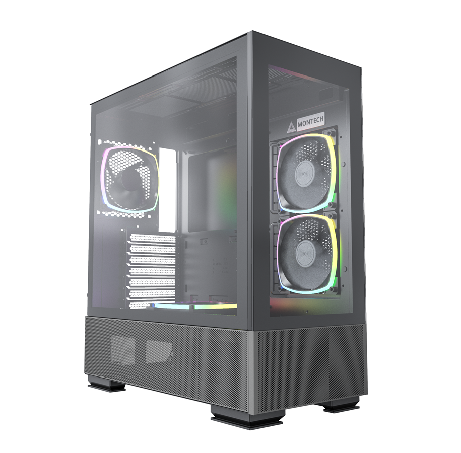 Obudowa komputerowa - Montech Sky Two - Black - Obudowa komputerowa - Miditower - Czarny - SKY TWO BK