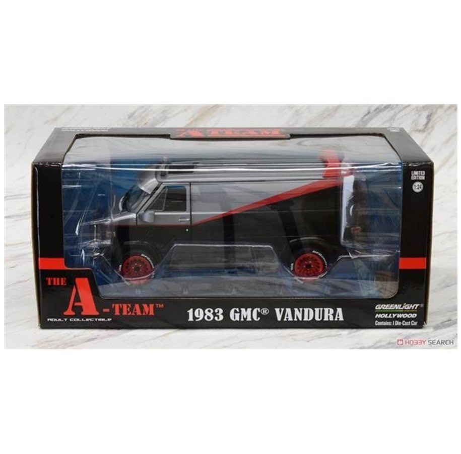 Model samochodu - Greenlight 1983 GMC Vandura the a-Team 1983-1987 TV Series 1 by 24 Die-Cast Model Cars - 0819725022262