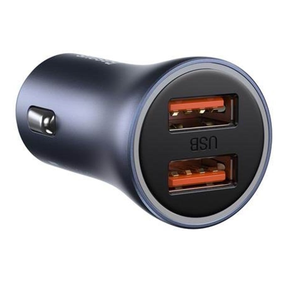 Telefon - Adapter i Ladowarka - Baseus Golden Contactor Pro car charger 2x USB 40W (gray) - CCJD-A0G