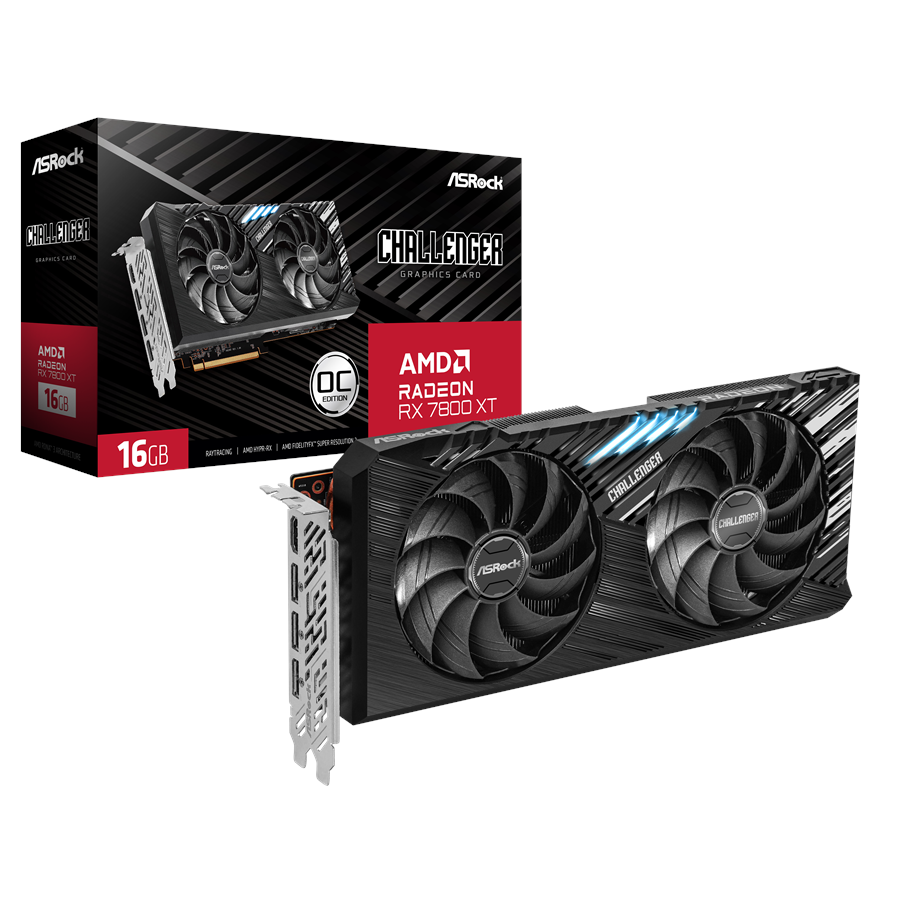 Karta graficzna - ASRock Radeon RX 7800 XT Challenger OC - 16GB GDDR6 RAM - Karta graficzna - 90-GA4SZZ-00UANF