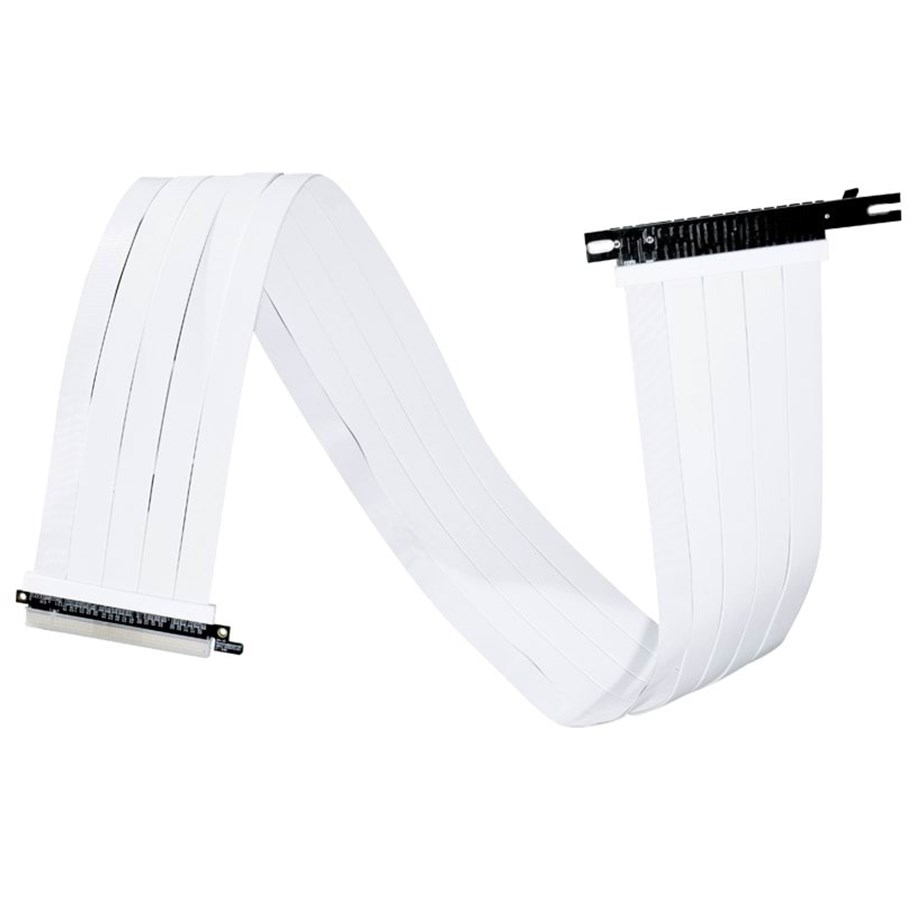 Kable - rózne - Lian Li PW-PCIV-4-90W PCIe 4.0 Riser Cable - White - PW-PCIV-4-90W