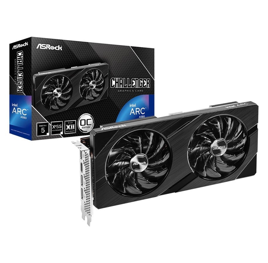 Karta graficzna - ASRock Arc A580 Challenger OC - 8GB GDDR6 RAM - Karta graficzna - 90-GA3JZZ-00UANF