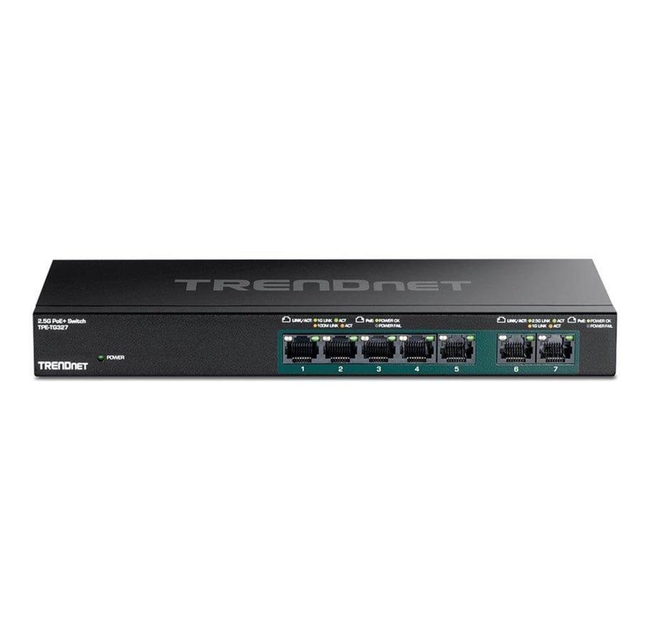 Switch - TRENDnet TPE-TG327 7-Port Multi-Gig PoE+ Switch - TPE-TG327
