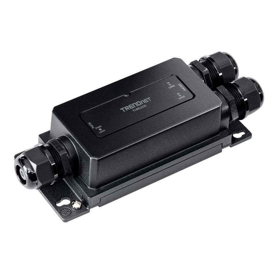 Wzmacniacz i transceiver  - TRENDnet - network extender - 10Mb LAN 100Mb LAN GigE - TAA Compliant - TI-BE200