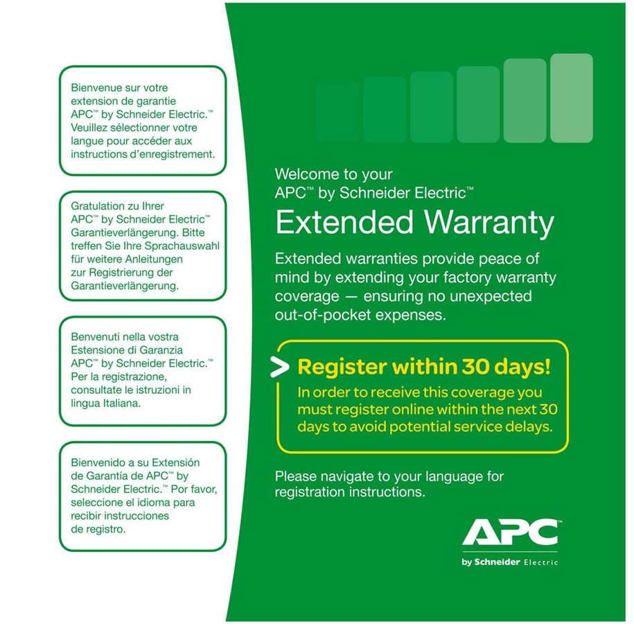 Serwis i wsparcie - APC Extended Warranty - extended service agreement - 1 year - shipment - WBEXTWAR1YR-SD-01