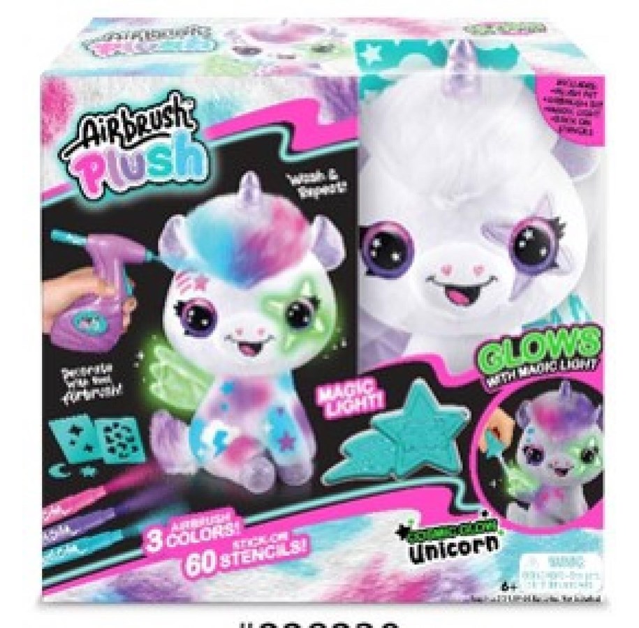 Figurki - Airbrush Plush Glow in the Dark Unicorn - 1274