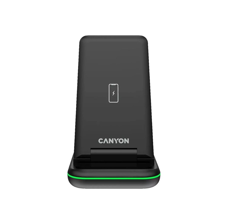 Telefon - Adapter i Ladowarka - Canyon charging stand - 3-in-1 - + AC power adapter - 15 Watt - CNS-WCS304B