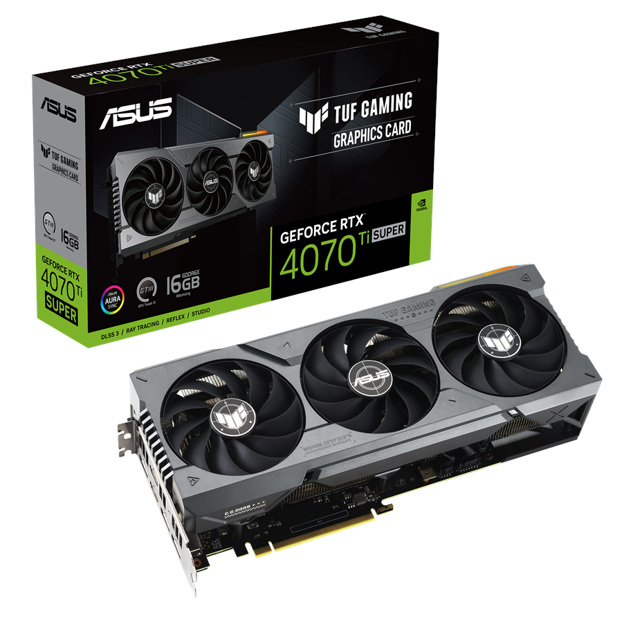 Karta graficzna - ASUS GeForce RTX 4070 Ti SUPER TUF - 16GB GDDR6X RAM - Karta graficzna - 90YV0KF1-M0NA00