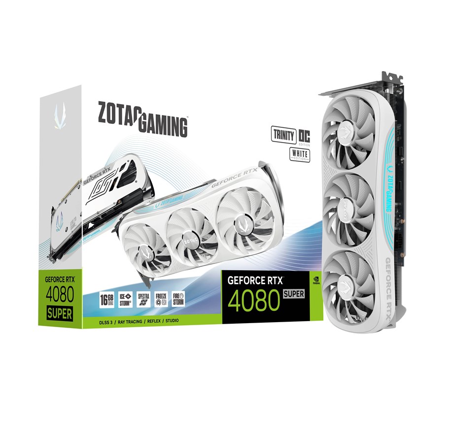 Karta graficzna - ZOTAC GeForce RTX 4080 SUPER Trinity OC White - 16GB GDDR6X RAM - Karta graficzna - ZT-D40820Q-10P