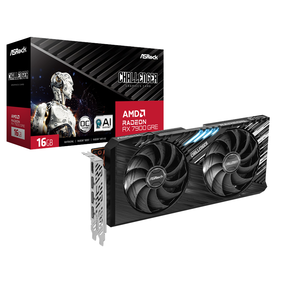Karta graficzna - ASRock Radeon RX 7900 GRE Challenger OC - 16GB GDDR6 RAM - Karta graficzna - 90-GA52ZZ-00UANF