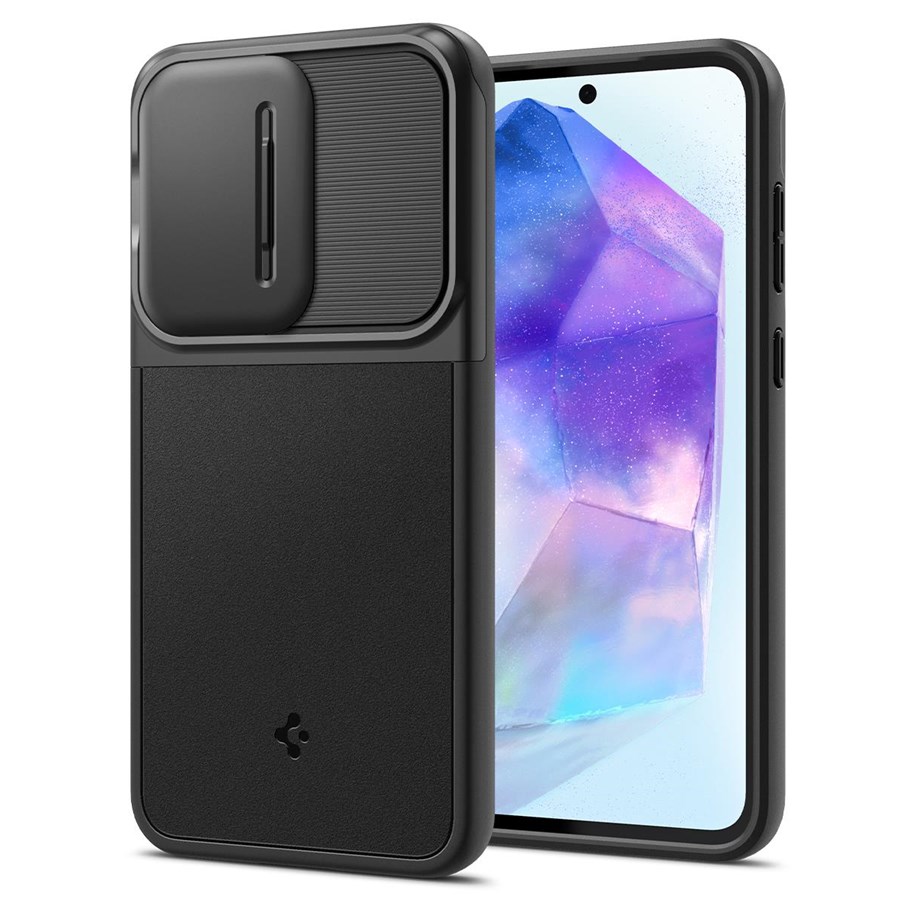 Telefon - Pokrowiec i etui - Spigen Optik Armor - black - Samsung Galaxy A55 - ACS07535