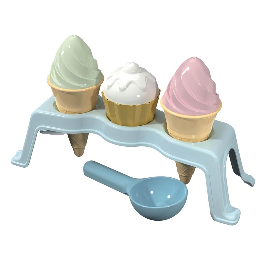 Zabawki na zewnatrz - Androni Cupcake and Ice Cream Beach Set - 3403-0000
