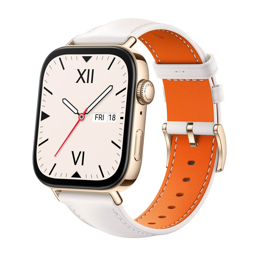 Smartwatch, zegarek i opaska sportowa - Huawei Watch FIT 3 - Pearl White Leather - 55020CEH