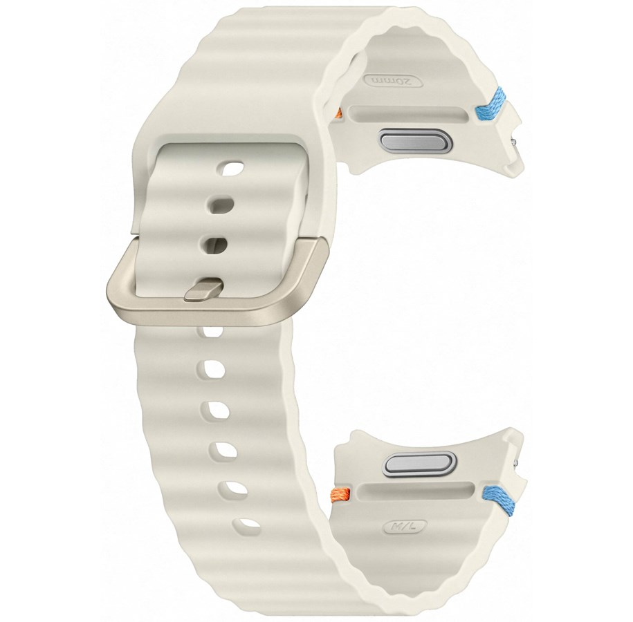 Smartwatch - akcesoria - Samsung Galaxy Watch7 Sport Band (M/L) - Cream - ET-SNL31LWEGEU