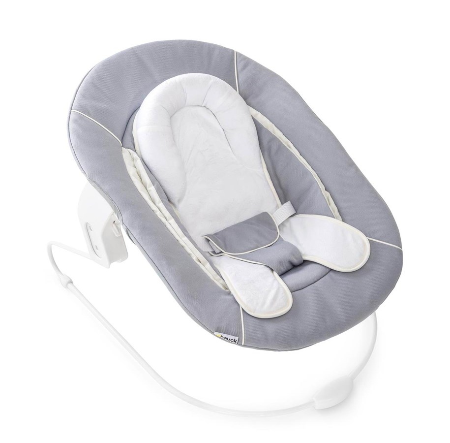 Akcesoria dla niemowlat - Hauck Alpha Bouncer 2in1 sitter and highchair seat Stretch Grey - 661970