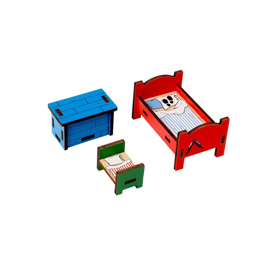 Lalki i akcesoria - Pippi furniture set bedroom - 18108