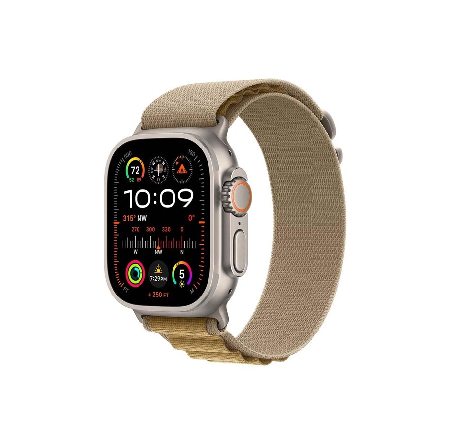 Smartwatch, zegarek i opaska sportowa - Apple Watch Ultra 2 GPS + Cellular 49mm - Titanium Case with Tan Alpine Loop - Small - MX4E3DH/A