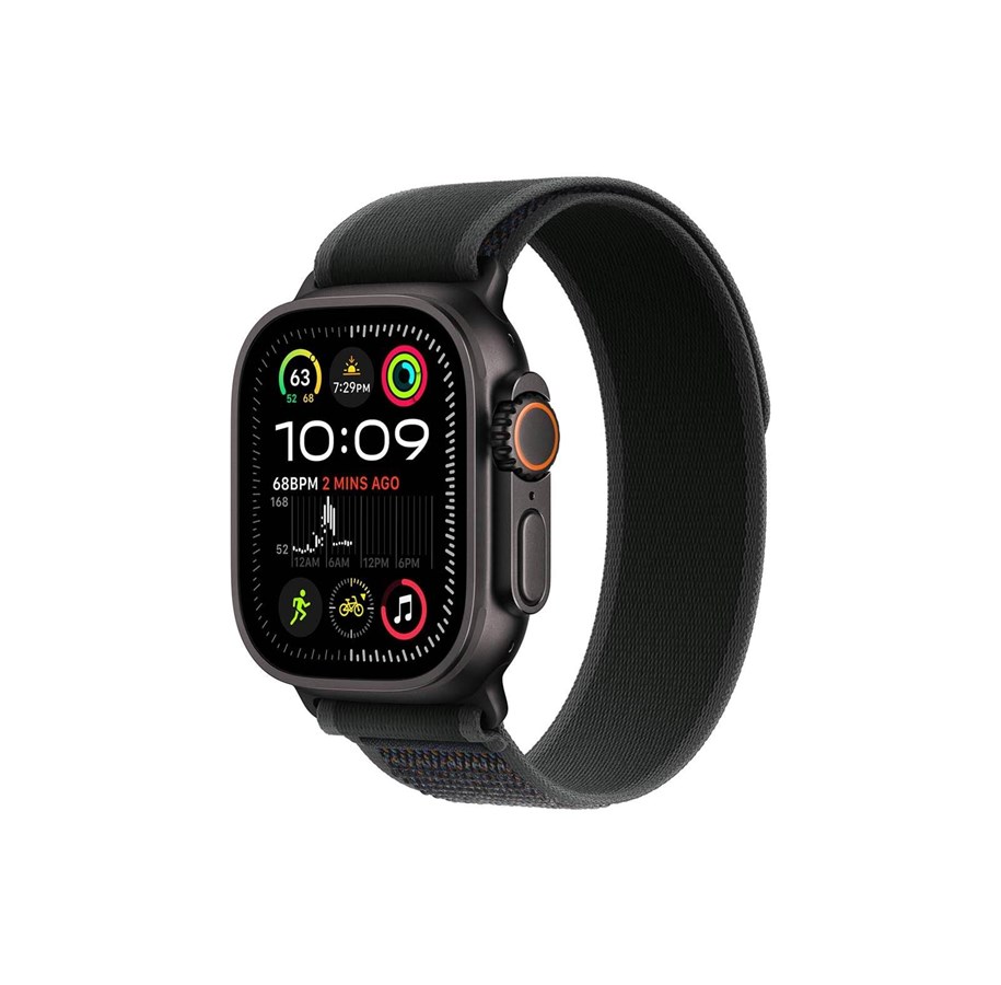 Smartwatch, zegarek i opaska sportowa - Apple Watch Ultra 2 GPS + Cellular 49mm - Black Titanium Case with Black Trail Loop - S/M - MX4U3DH/A