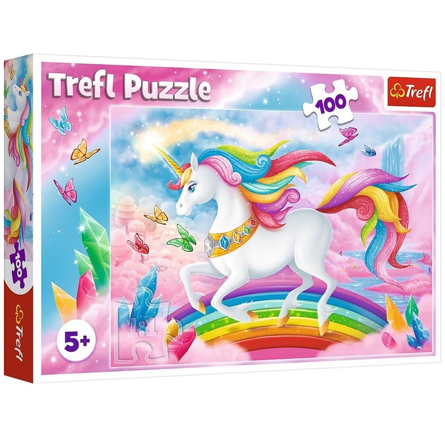 Puzzle - Trefl Puzzle - Into the crystal world of unicorns (100 pieces) Podłoga - TFL16364