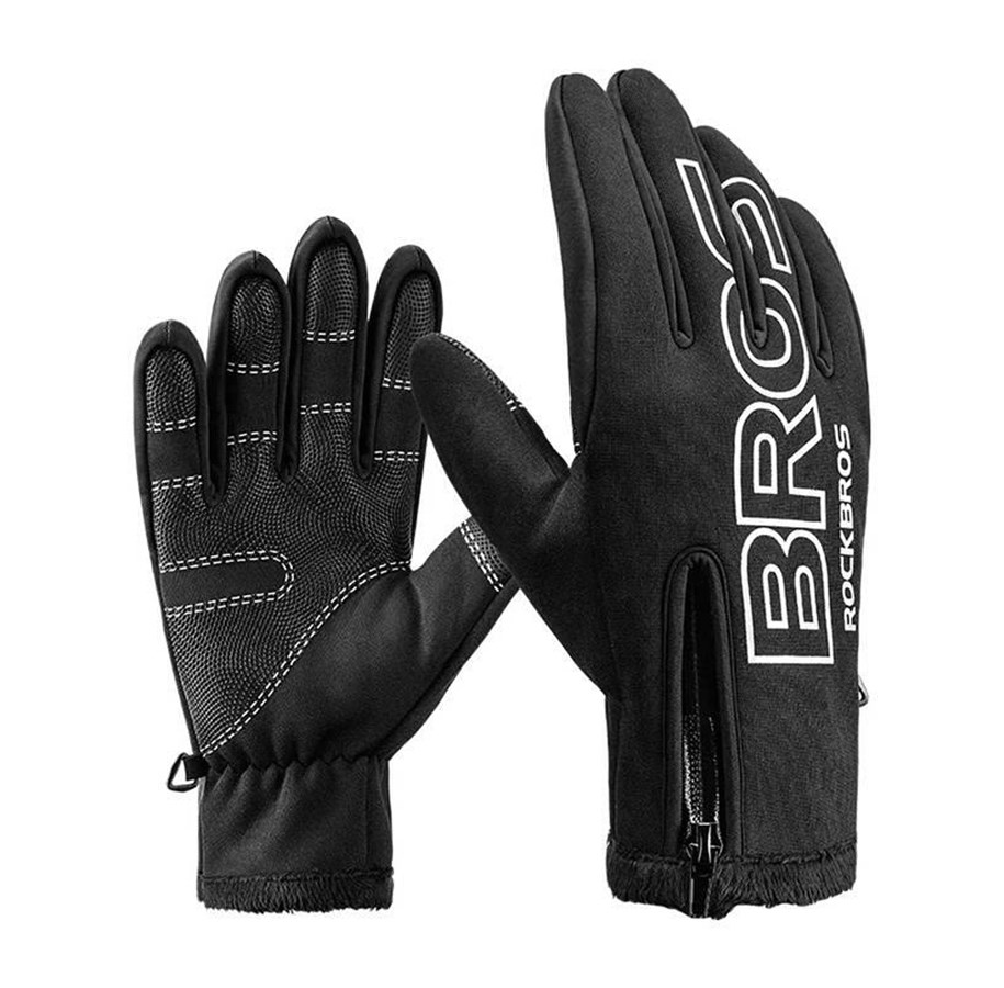 Akcesoria rowerowe - Rockbros Cycling gloves S091-4BK (black) - S091-4BK- XL